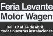 Feria Levante Motor Wagen del 19 al 24 de abril en nuestras instalaciones.
